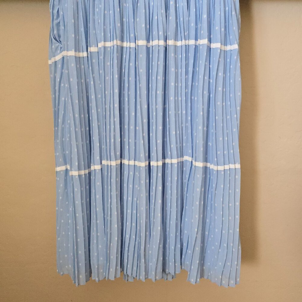 Torrid x Marilyn Monroe Blue Tiered Polka Dot Pleated Midi Dress Size 12 NWT - Picture 12 of 15
